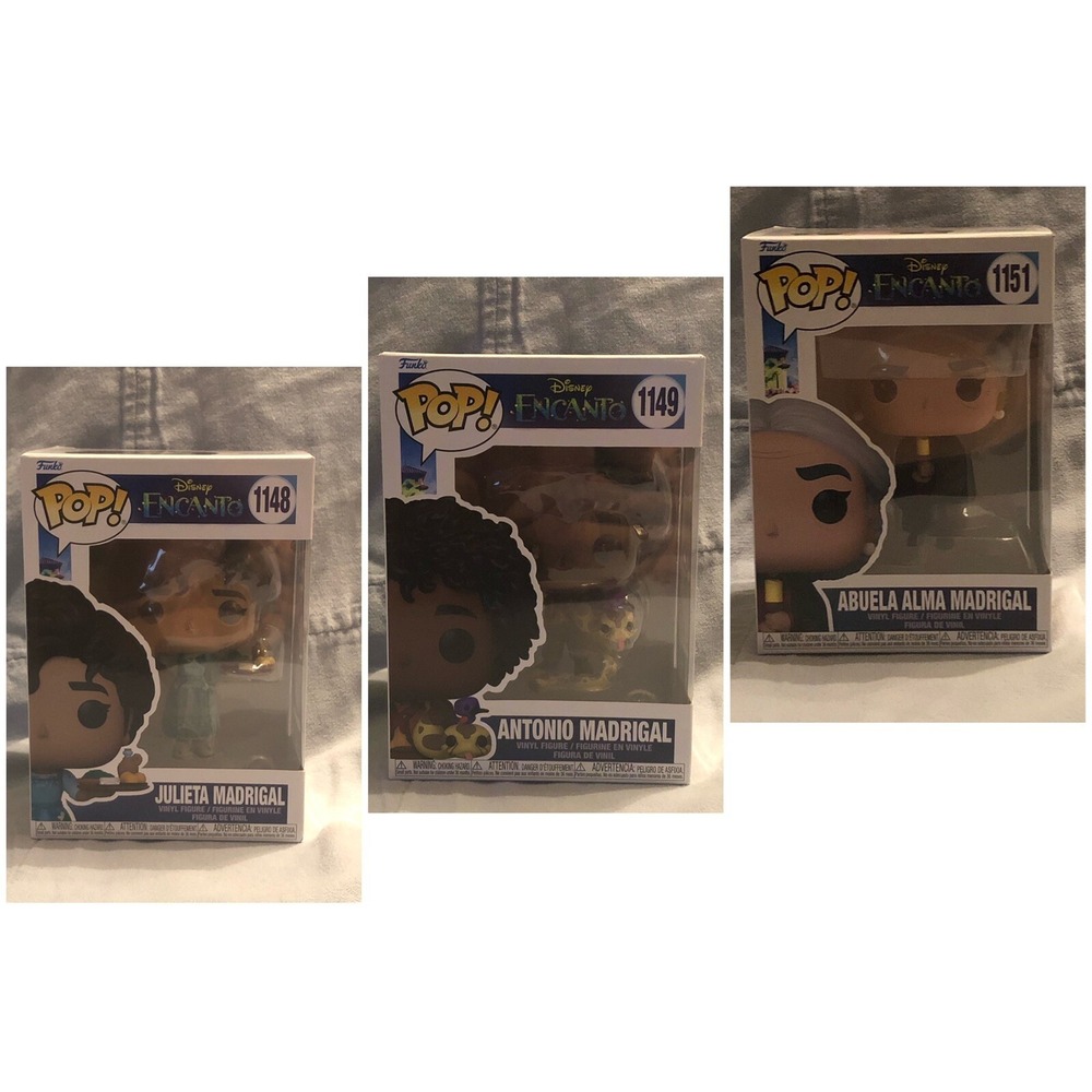 NEW Set of 3 Funko Pop! Disney Encanto Abuela  Alma Antonio & Julieta Madrigal